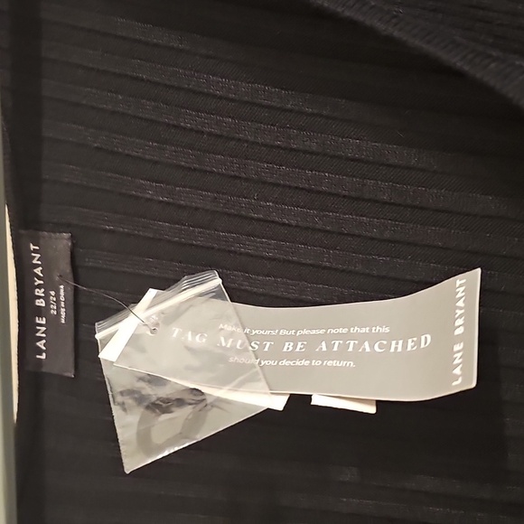 Womens Lane Bryant Black Long Sleeve Dress Rayon/Nylon Knit Dress Sz 22/24 - Picture 7 of 7